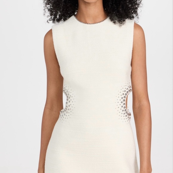 A.L.C. Cream Mini Dress with Silver Accents - Picture 12 of 16